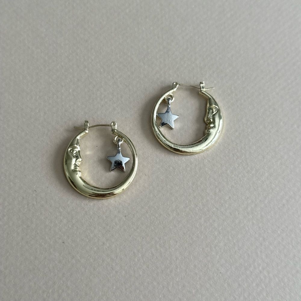 Moon Hoop Earrings #1701